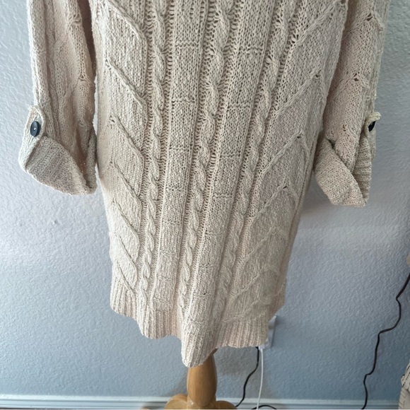 Sparrow Anthropologie cream cotton crocheted cardigan Size XS - Picture 9 of 12